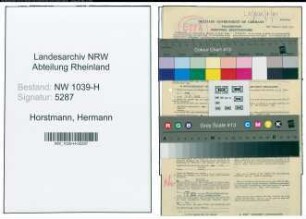 Entnazifizierung Hermann Horstmann , geb. 22.11.1887 (Finanzbeamter)