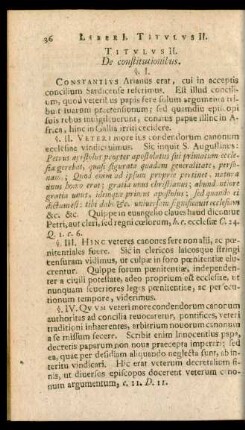 Titulus II. De constitutionibus.