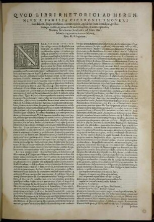 Qvod Libri Rhetorici ad Herennivm a Familia Ciceronis Amoveri non debent, ...
