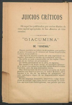 "Giacumina" de "Juvenal"