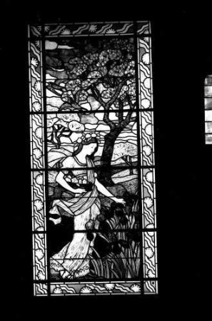 Straßburg (Frankreich): Ausstellung 1000 Jahre Glasfenster, Jugendstilfenster von [Eugène] Grasset