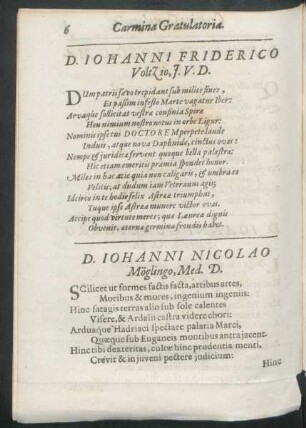 D. Iohanni Friderico Voltzio, I.U.D.