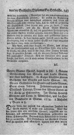 Neue Glarner Chronik.