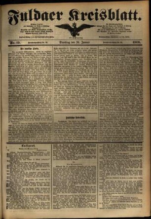 Ausgabe vom Dienstag, den 24. Januar 1905.