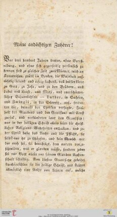 Meine andächtigen Zuhörer !