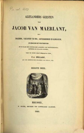 Alexanders Geesten : met inleiding, varianten van Hss., aanteekeningen en glossarium, 1