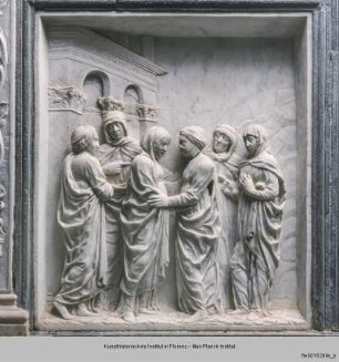Marienaltar : Maria und Elisabeth an der Goldenen Pforte