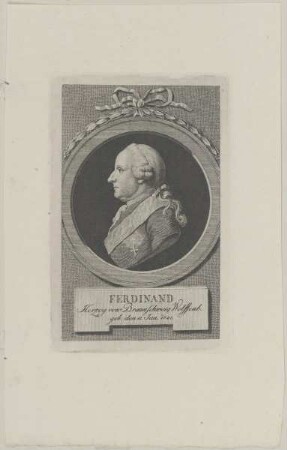 Bildnis des Ferdinand von Braunschweig Wolffenb.