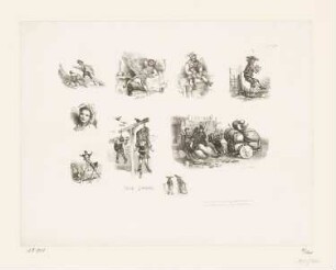 Neun Darstellungen, Blatt 17 der Folge "Petites Figures"