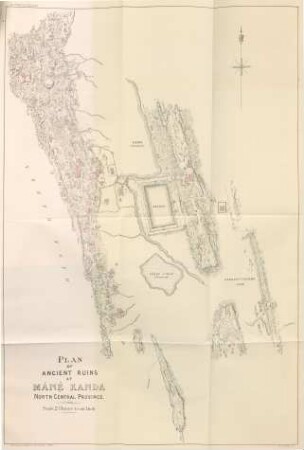 Plan of ancient ruins at Máné Kanda north central province.