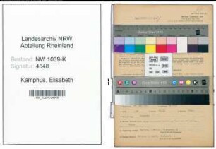 Entnazifizierung Elisabeth Kamphus , geb. 27.05.1910 (Angestellte)