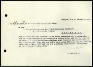 A. von Gerkan an T. Wiegand