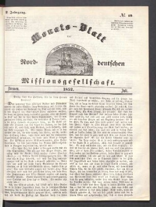 N°. 19. 1852. Juli