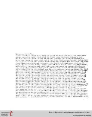 Briefe von und an Ulrich und Ulrike von Wilamowitz-Moellendorff ("1. Abschrift"): Brief von Ulrich von Wilamowitz-Moellendorff an Arnold von Wilamowitz-Moellendorff und Ulrike von Wilamowitz-Moellendorff