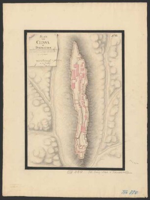 Plan von Clissa in Dalmatien