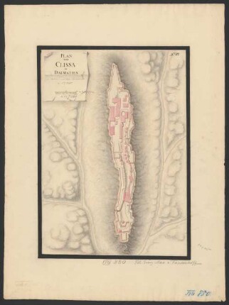 Plan von Clissa in Dalmatien