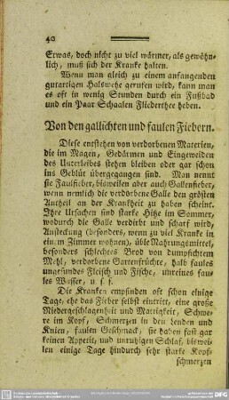 Von den gallichten und faulen Fiebern