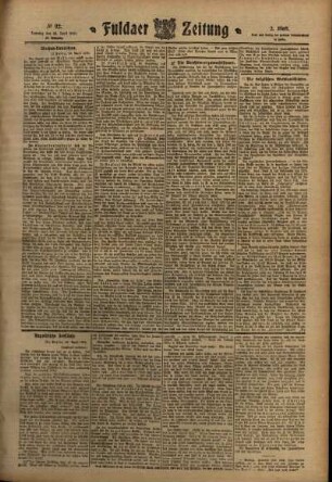 Zweite Ausgabe vom Samstag, den 23. April 1910.