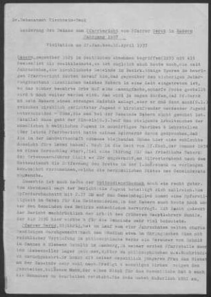 Nabern: Visitationsbericht mit Pfarrbericht 1937