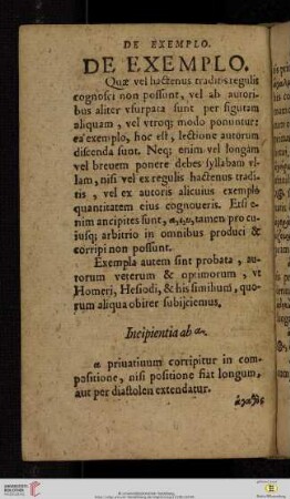 VI. De exemplo