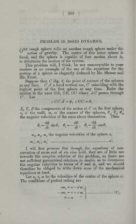 Problem in rigid dynamics.