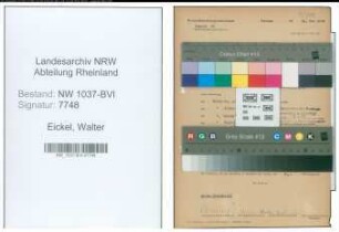 Entnazifizierung Walter Eickel , geb. 14.03.1907 (Buchhalter)