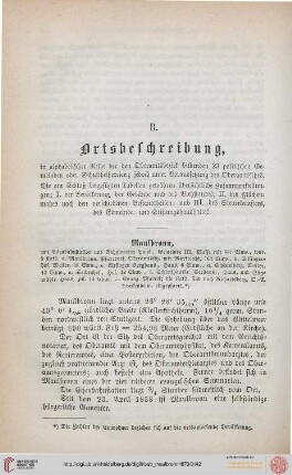 B: Ortsbeschreibung