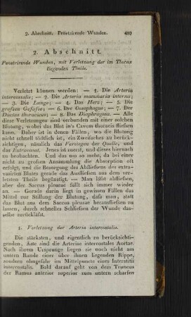 2. Abschnitt. Penetrirende Wunden, mit Verletzung der im Thorax liegenden Theile.