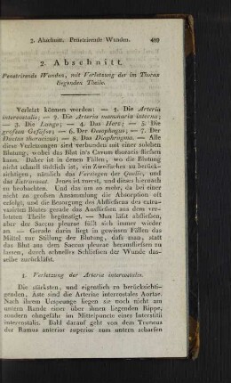 2. Abschnitt. Penetrirende Wunden, mit Verletzung der im Thorax liegenden Theile.