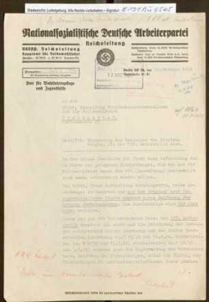 Auflösung des DPWV und Eingliederung der Anstalten