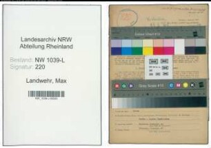 Entnazifizierung Max Landwehr , geb. 05.11.1895 (Buchbinder)