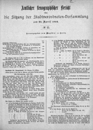 No. 15, 20. April 1893