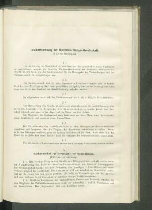 Geschäftsordnung der Deutschen Röntgen-Gesellschaft.