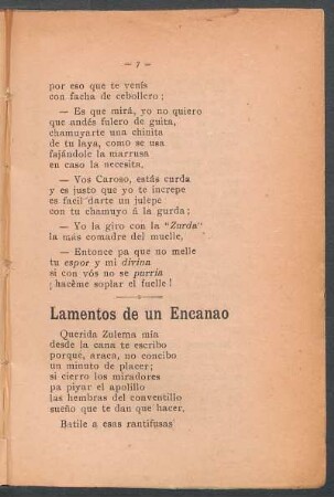 Lamentos de un encanao