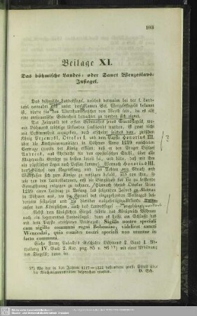 Beilage XI. das böhmische Landes- oder Sanct Wenzelslaus- Insiegel