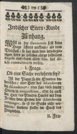 Irrdischer Stern-Kunde. Anhang