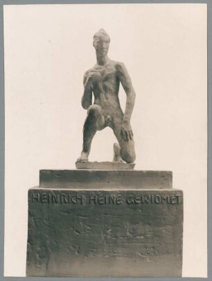 Heine-Denkmal für Düsseldorf, Entwurf II, 1931/32, Gips