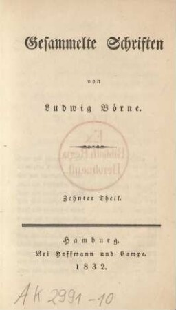 Theil 10 = [9], Theil 2: Briefe aus Paris : 1830 - 1831