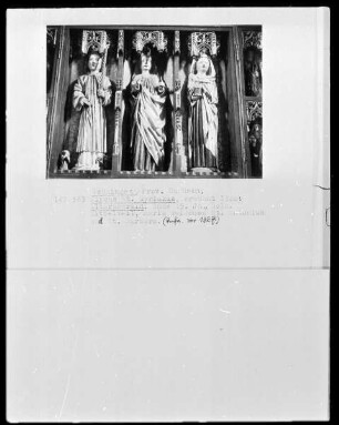 Maria zwischen Sankt Antonius und Sankt Barbara