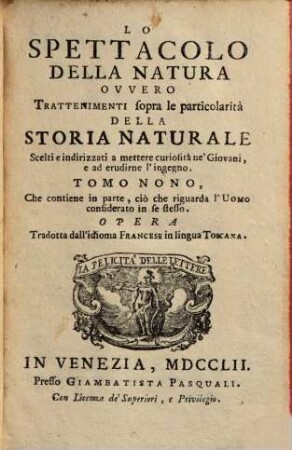 Lo spettacolo della natura, 9