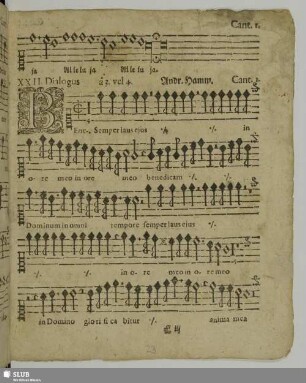 XXII. Dialogus: Benedicam Dominum