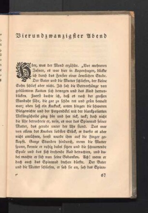 Vierundzwanzigster Abend