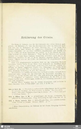 Erklärung der Citate