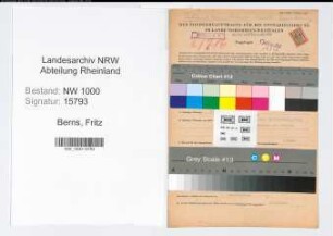 Entnazifizierung Fritz Berns, geb. 10.04.1912 (Bankangest.)