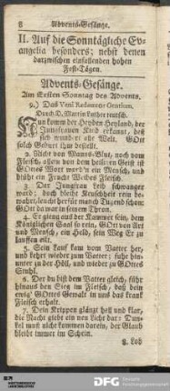 II. Auf die Sonntägliche Evangelia besonders; nebst denen darzwischen einfallenden hohen Fest-Tägen.