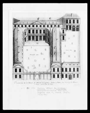 Ansicht des Hôtel de Lyonne in Paris