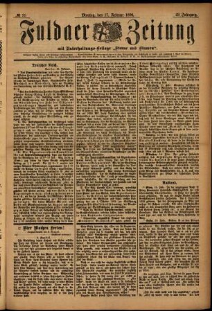 Ausgabe vom Montag, den 17. Februar 1896.