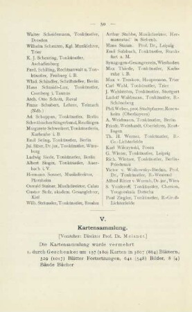 V. Kartensammlung