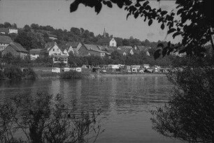 Rothenfels: Mainufer mit Camping und Gemeinde Zimmern