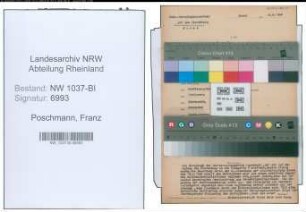Entnazifizierung Franz Poschmann , geb. 19.11.1883 (Verwaltungsrat)